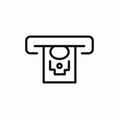 atm cash out icon sign vector