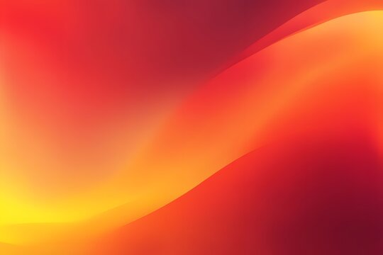 Energizing gradient with bright yellow vivid orange and intense red blending dynamically background, AI Generated