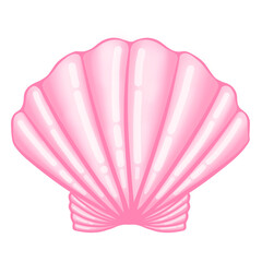 pink seashell isolated on white, pink shell, pink shell isolated on white, seashel, scallop illustration, shell illustration, png of shell, scallop, shell, 3d shell, 3d scallop, sea element, green