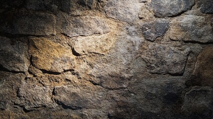 Rustic stone texture background with deep shadows and raw, natural feel