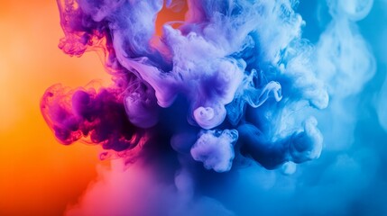 Obraz premium Colorful Ink Diffusion in Water, Abstract Background for Creative Projects Generative AI