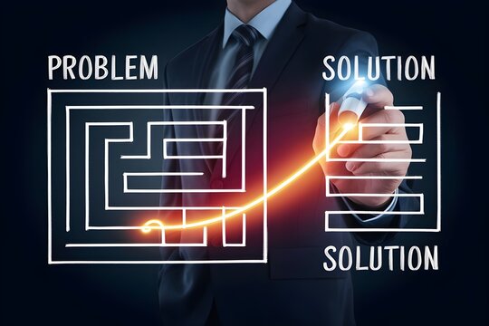 a person finding a solution through puzzel