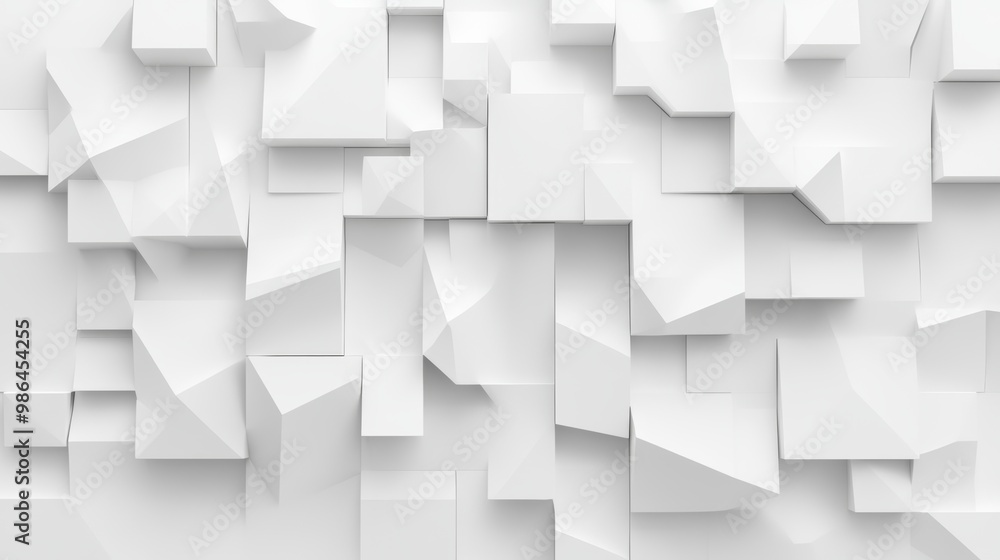 Poster geometric pure white texture background for design and artistic projects generative ai