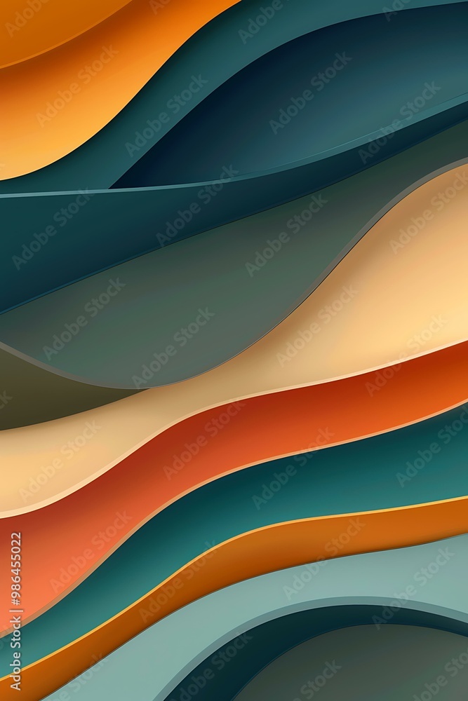 Poster abstract background with colorful wavy lines