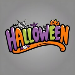 This image depicts a spooky Halloween scene featuring a haunted house perched on a hill. The house is surrounded by leafless, dead trees, creating a chilling atmosphere. A large full moon illuminates 