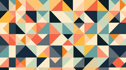 Repetitive geometric pattern in modern colors and clean design