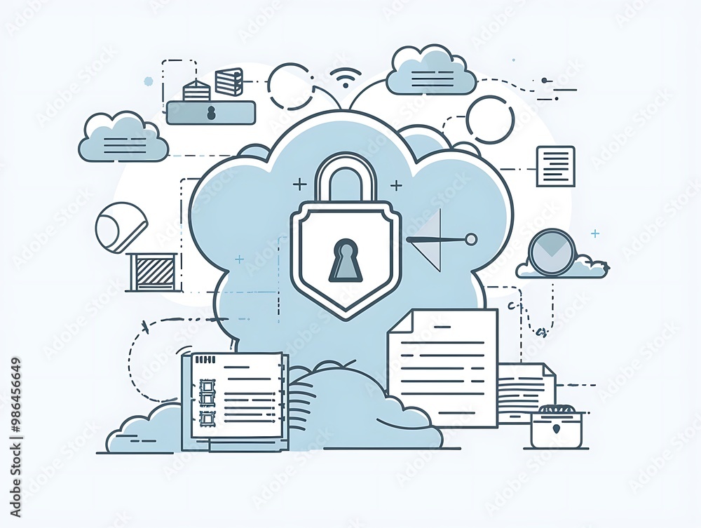 Poster cloud computing security concept.