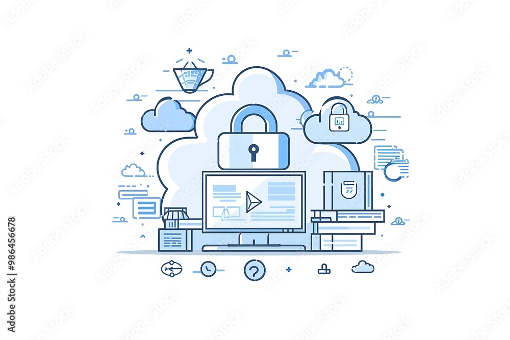 Poster cloud computing security concept.