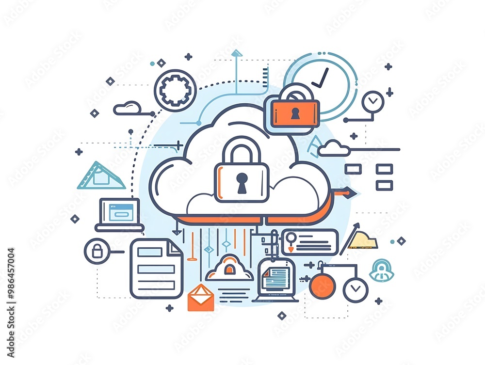 Poster cloud computing security concept.