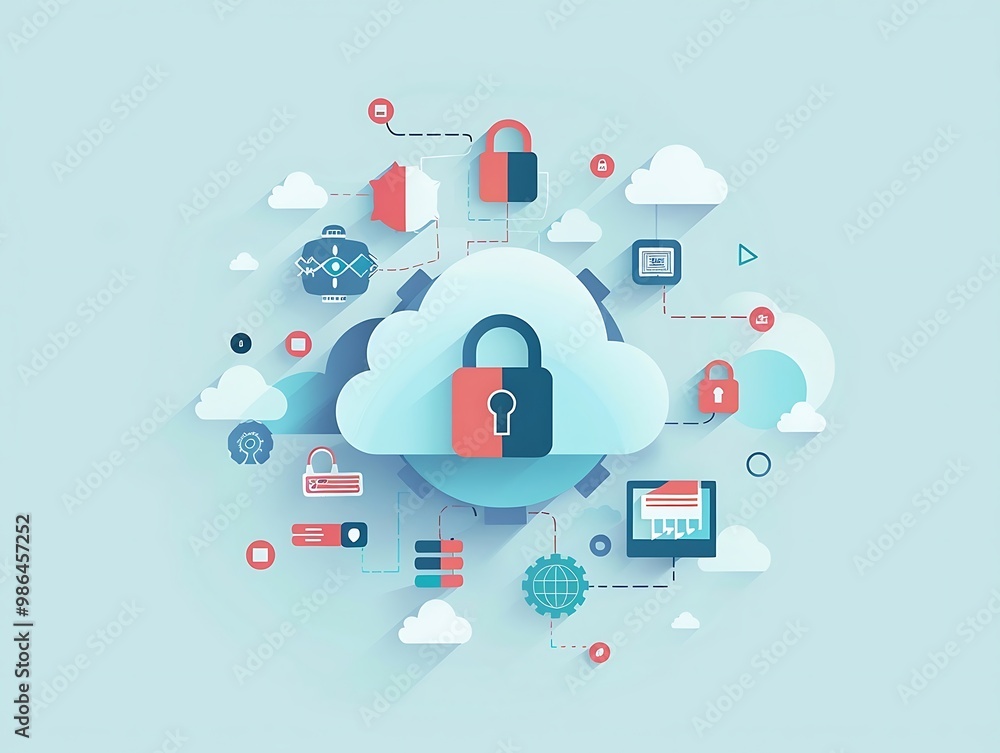 Poster cloud computing security concept.