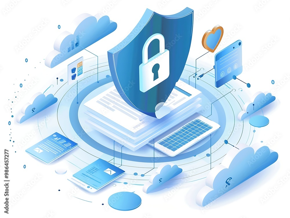 Poster cloud computing security concept.