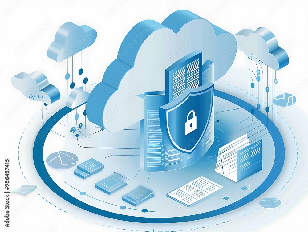 Poster cloud computing security concept.
