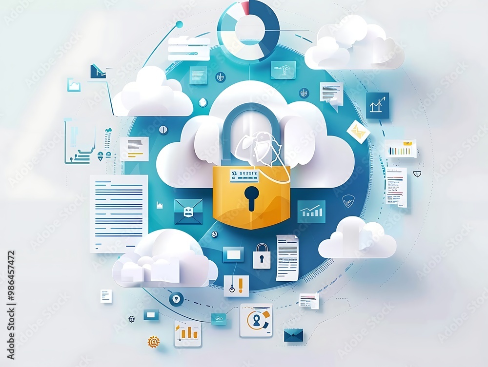 Poster cloud computing security concept.