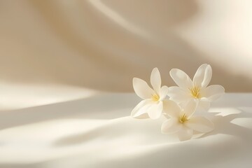 Fototapeta premium Soft Vanilla Cream on Light Warm Background