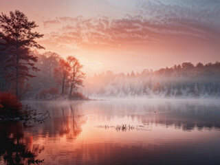 Fototapeta premium Amanece en el lago 1