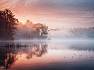 Fototapeta premium Amanece en el lago 7