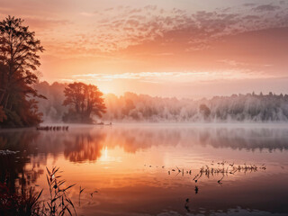 Fototapeta premium Amanece en el lago 16