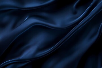 Deep Blue Smooth Satin Fabric Background