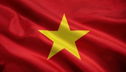 ベトナムの国旗(waving national flag of Viet Nam.)
