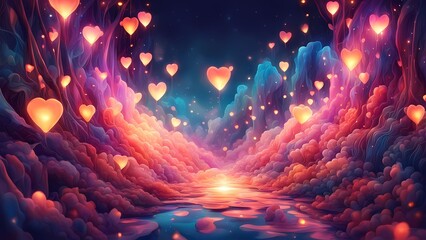 burning heart in the night