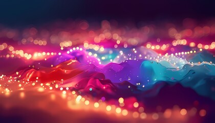 Colorful background with glowing lights