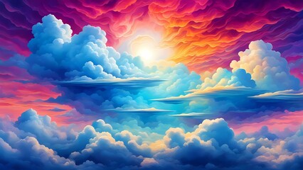 flying over the clouds