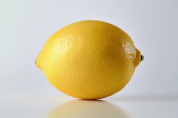 Lemon positioned on a fresh white background