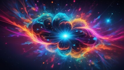 abstract background with glowing circles