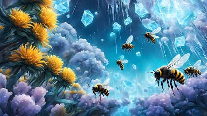 coral reef with fish and coral