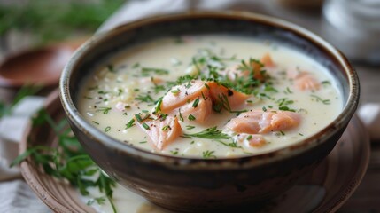 Cozy Winter Soup Delight in the North Generative AI