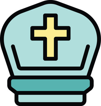 recommend clip art: Christian pope hat with holy cross showing faith and religion