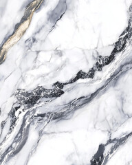 White marble texture with natural veining pattern, elegant stone background, luxury material, with copy space