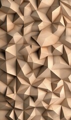 Obraz premium Soft Brown 3D geometric tiles arranged in overlapping layers