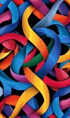 Background of multicolor abstract geometric texture with depth