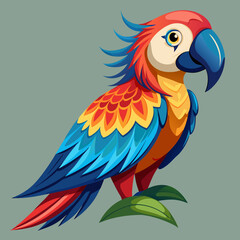 Exotic Parrot Vector Illustration