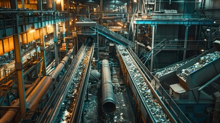 Fototapeta premium Industrial Recycling Facility