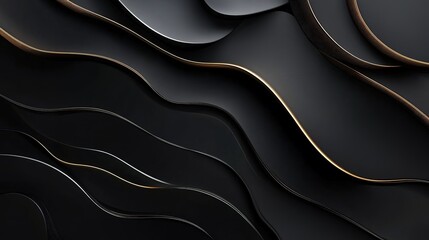 Obraz premium Luxurious black background with smooth textures and modern design