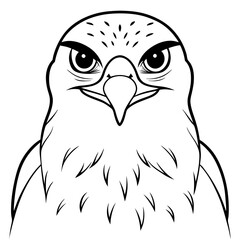 Hawk's Intense Gaze A Vector Art Close-Up