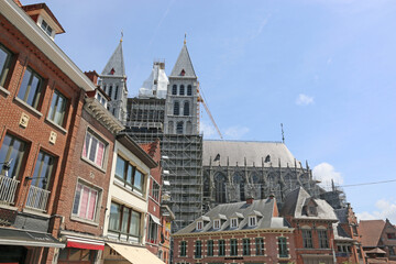 Fototapeta premium Street in Tournai in Belgium
