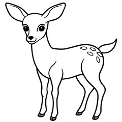 Gentle Fawn with Soft Lines
