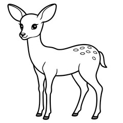 Gentle Fawn with Soft Lines