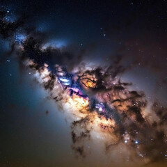 milky way in the sky stars galaxy