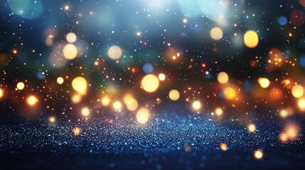 Obraz premium Holiday celebration background with twinkling lights and festive mood