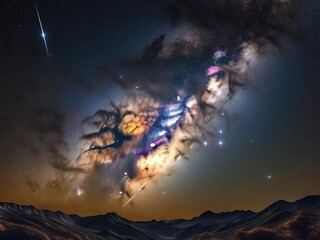 milky way in the sky stars galaxy