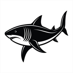 Shark silhouette vector