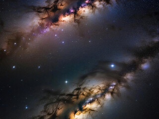 milky way in the sky stars galaxy