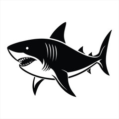 Shark silhouette vector