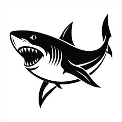 Obraz premium Shark silhouette vector