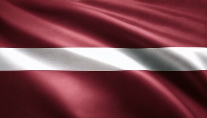 Fototapeta premium ラトビアの国旗(waving national flag of Latvia.) 