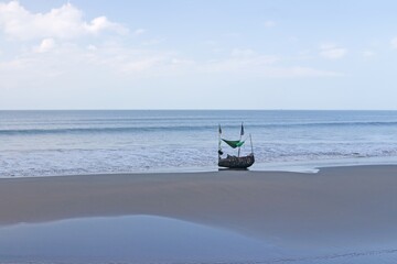 small fishing boat in cox's bazar.this photo was taken from Chittagong,Bangladesh.